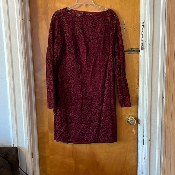 Chaps Dresses & Skirts - Chaps 14 maroon long sleeve dress